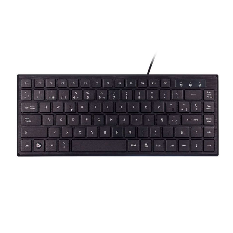 Teclado UNYCA mini KB302 negro conexion USB
