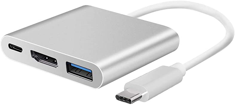 Adaptador C a USB/HDMI/C rosa,Gris,Space
