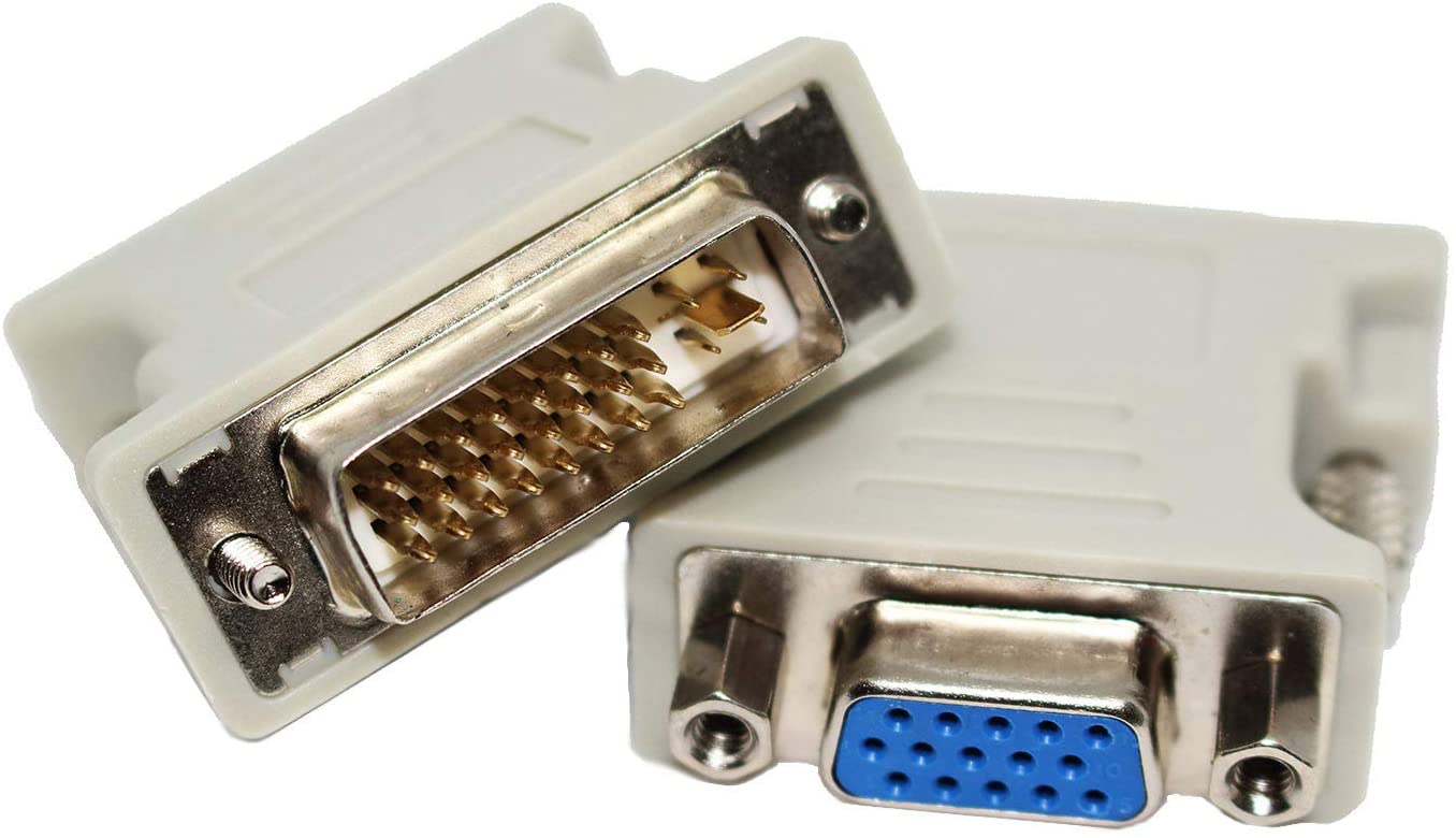 Adaptador DVI-Im 24+5 a VGAh 15 pin 3cm crema