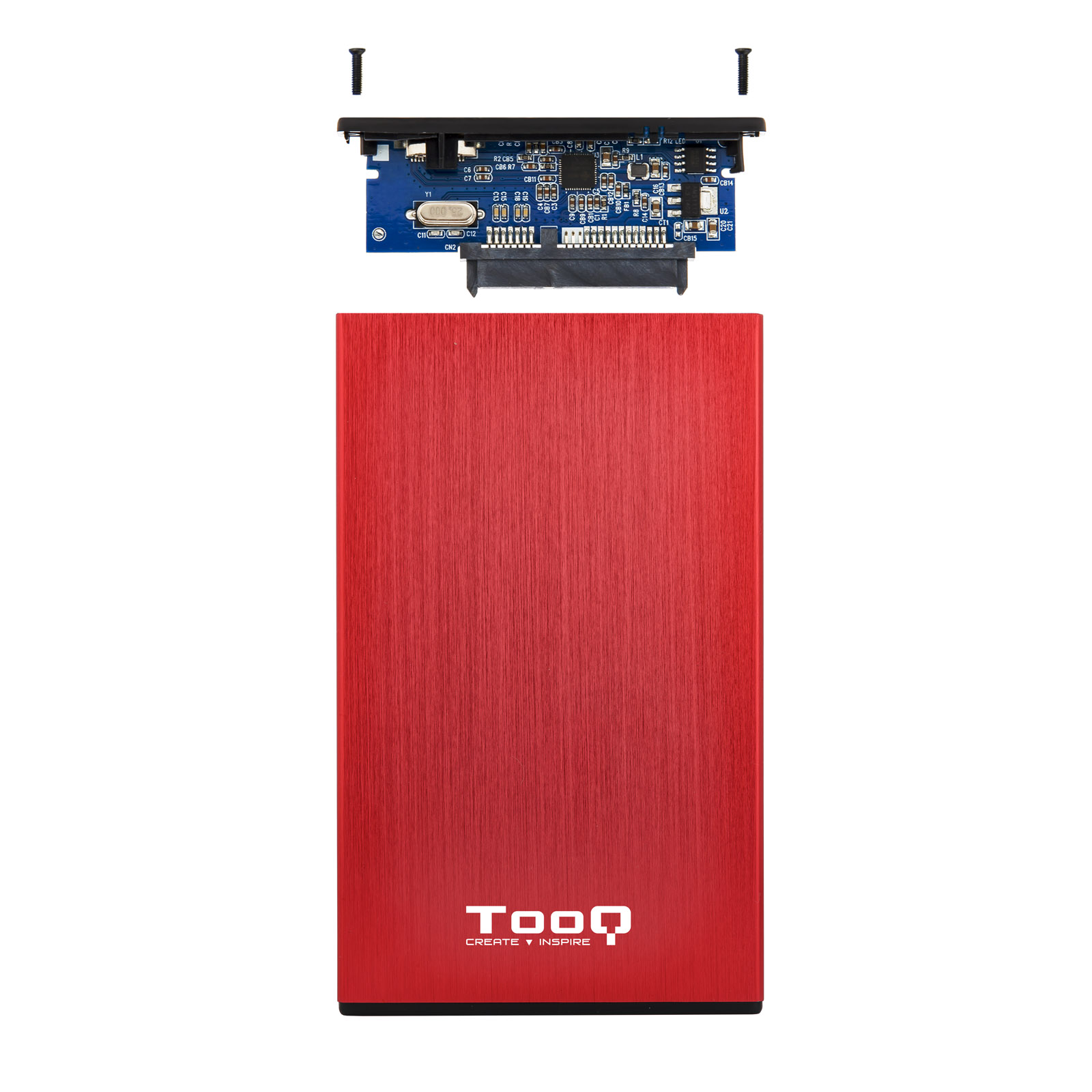 Caja externa Roja TOOQ 2.5¨ SATA USB 3.0 /3.1 Gen 1 - Imagen 3