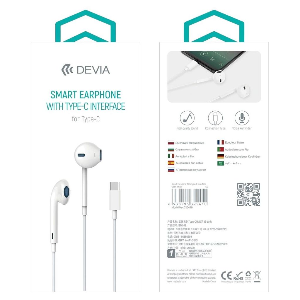 Devia auricular interface digital Tipo C 1.2m