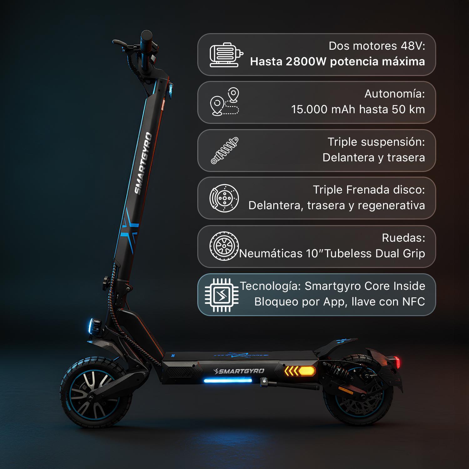 Smartgyro Crossover Dual MAX 2 48v 18Ah (HOMOLOGADO DGT) - Imagen 2