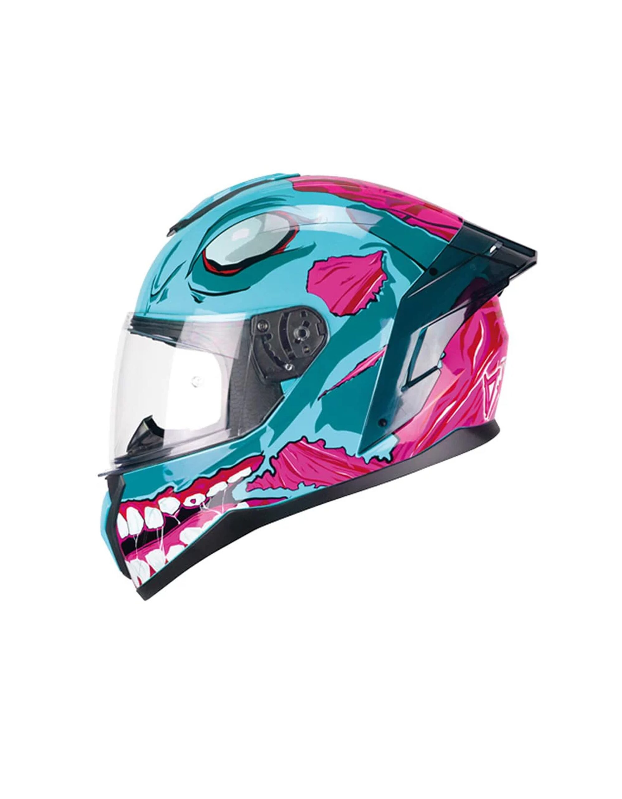 Casco CGM Integral B89/Riot Undead Azzurro Rosa Talla XL - Imagen 2