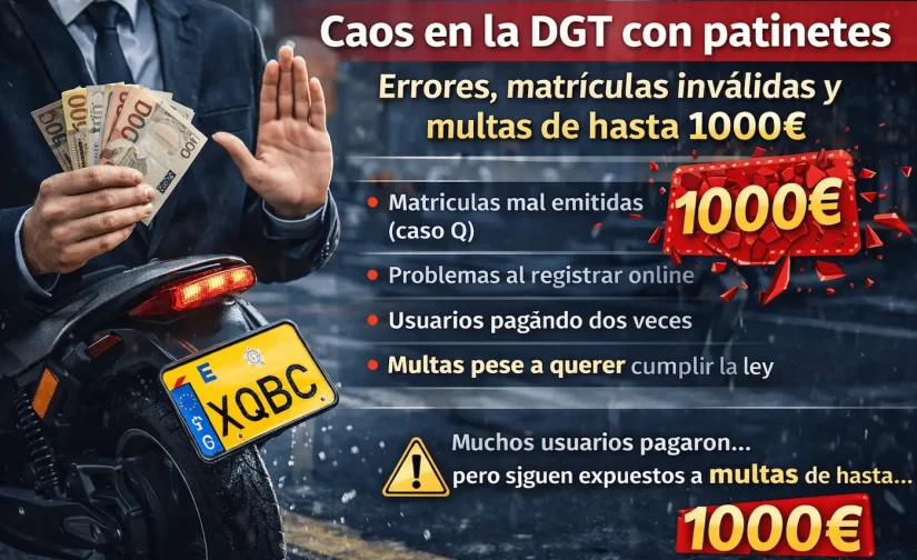 Última hora: la DGT emite matrículas inválidas (letra Q) y expone a multas de hasta 1000€