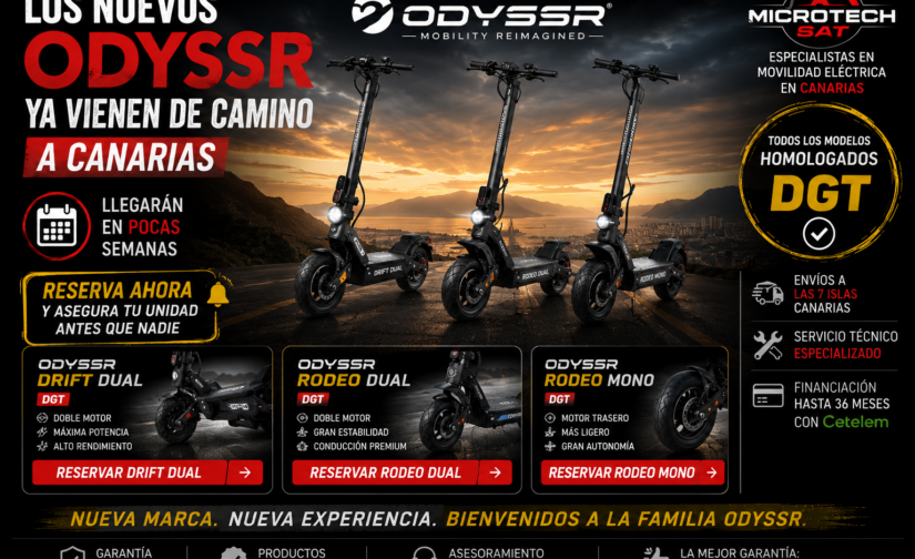 ODYSSR llega a Canarias | Reserva ya los nuevos Drift y Rodeo DGT en Microtech SAT