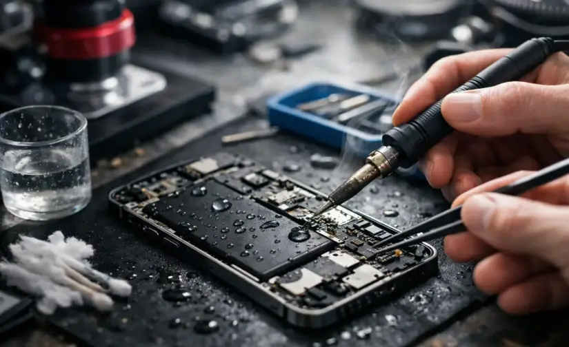 Cómo reparar un iPhone mojado internamente